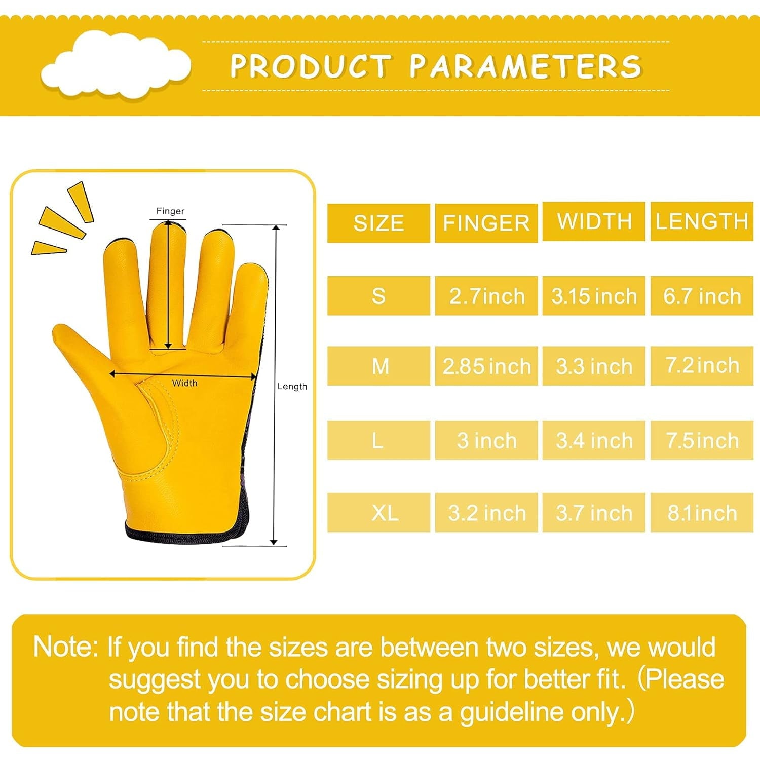 Kids Work Gloves, Genuine Leather Gardening Gloves for Children, Breathable Safety Gloves with Reflective Strips for ... - Image 4