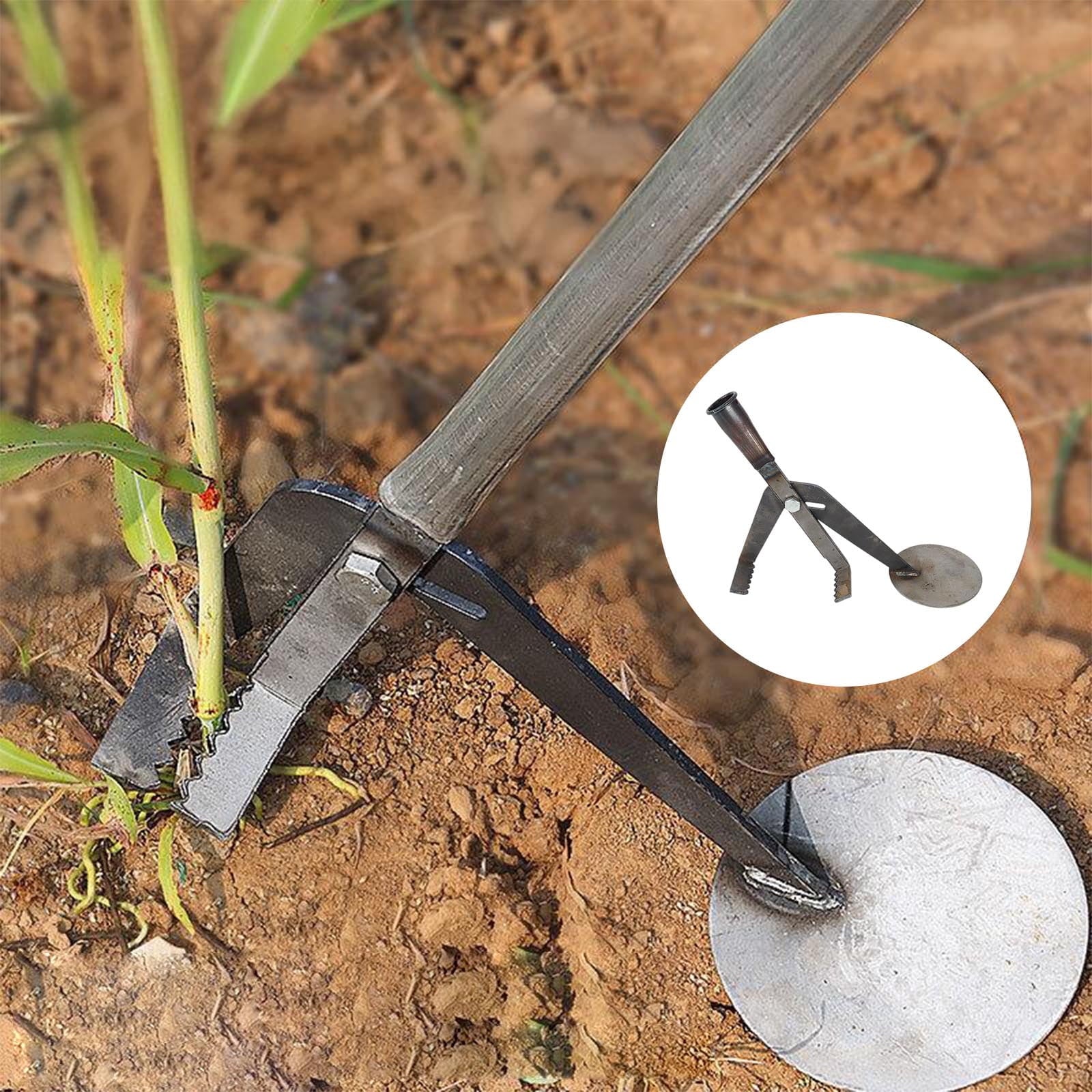 Heavy-Duty Adjustable Pull Rod Tool - Effortless Weed & Plant Removal for Gardens & Farms Black - Image 3