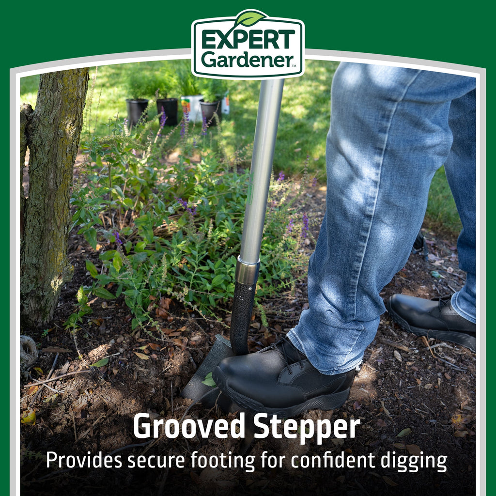 Expert Gardener Fiberglass Long Handle Digging Shovel with Comfort End Grip - Image 4