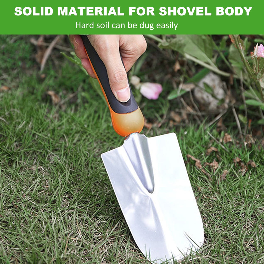 Garden Tool Set, Stainless Steel Heavy Duty Gardening Tool Set, with Non-Slip Rubber Grip, Storage Tote Bag, Outdoor ... - Image 5