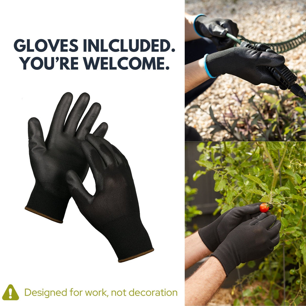 Wide Soil Sifter, 17.5 x 11.5 inch Size with 1/4 inch Mesh, Includes Work Gloves - Image 2