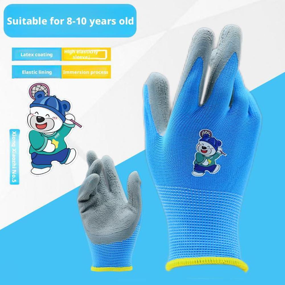 Kids Gardening Gloves For Age 2-12, Toddler Latex Coated Garden Gloves, Kids For Children, Outdoor Work Gir Boys Glov... - Image 3
