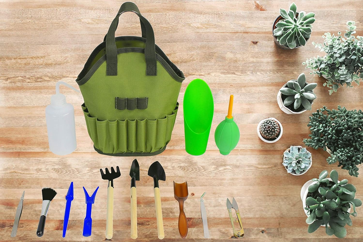 Indoor Plant Gardening Tool Set | Terrarium Supplies Mini Succulent Garden Tool Kit | Heavy Duty Succulent Bonsai Planter Set Indoor Gardeni - Image 6