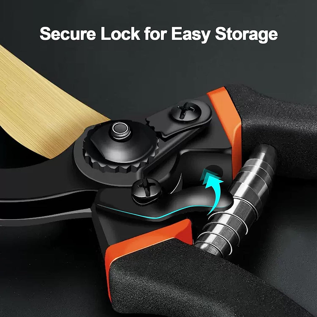& Hedge Shears, 8" Pruning Shears, Hedge Clippers with Non-Slip Handle,Titanium Steel Garden Tools - Image 3