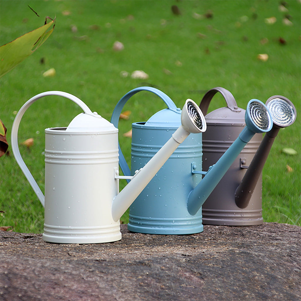 Watering Cans A Watering Pot Gardening Tools Sprinkler Watering 1.8L Imitation Tin Bucket Shower Head - Image 3