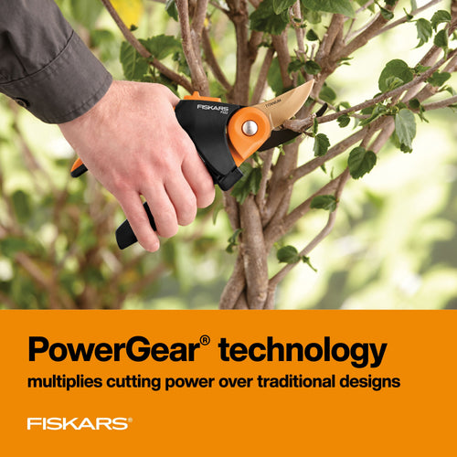 11.5" Titanium Softgrip Bypass Pruner, 3/4" Cut Capacity Black and Orange - Image 2