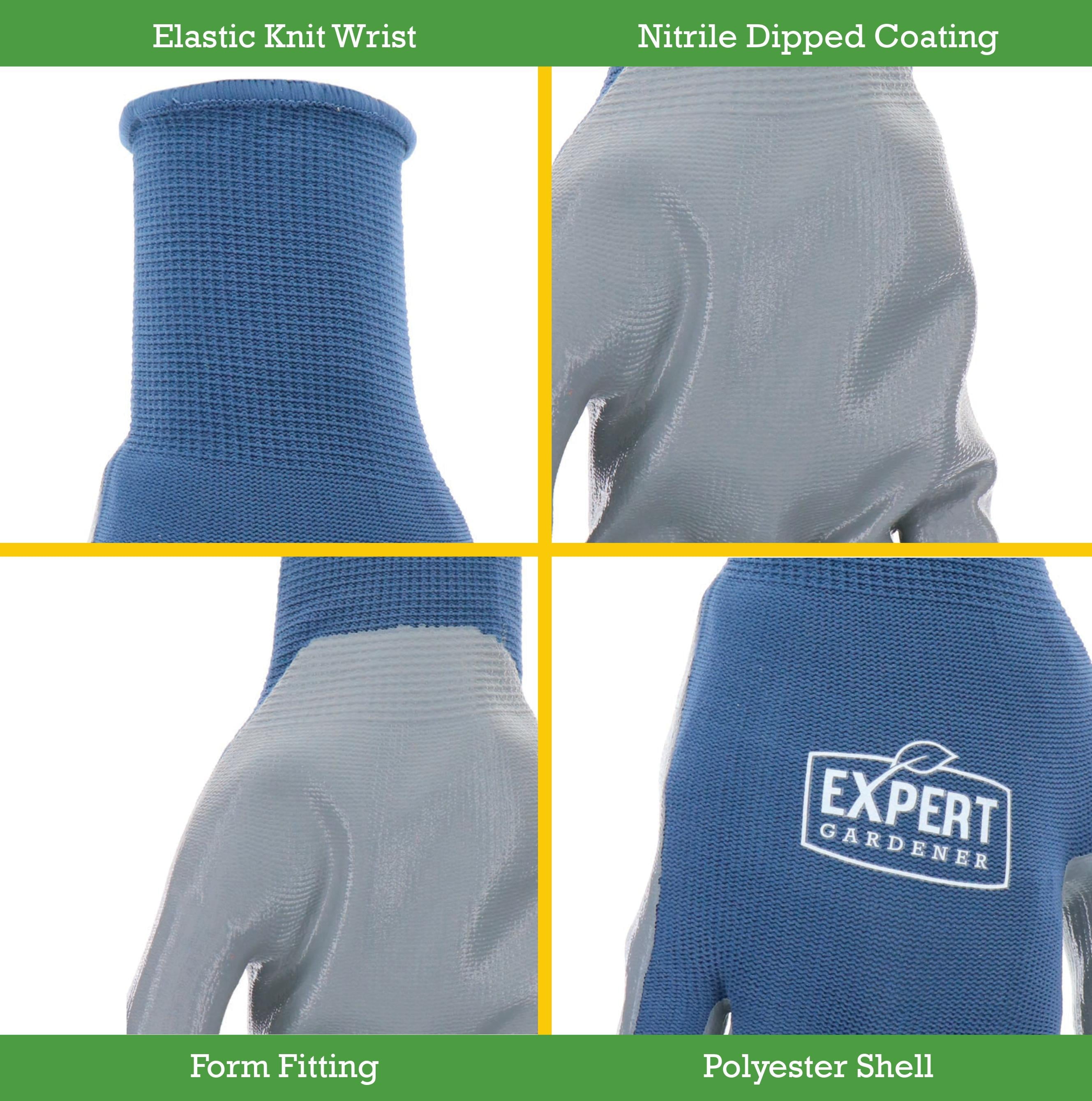 Expert Gardener Blue Nitrile Sustainable Gloves Medium - Image 4