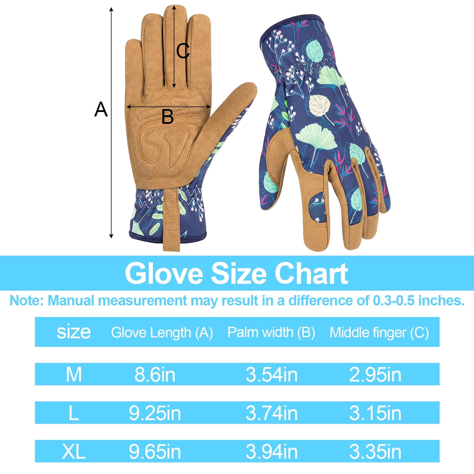 Womens Gardening Weeding Working Gloves, Leather Garden Glove for Women Thorn Proof No Stab for Digging, Planting, Pruning - Image 3