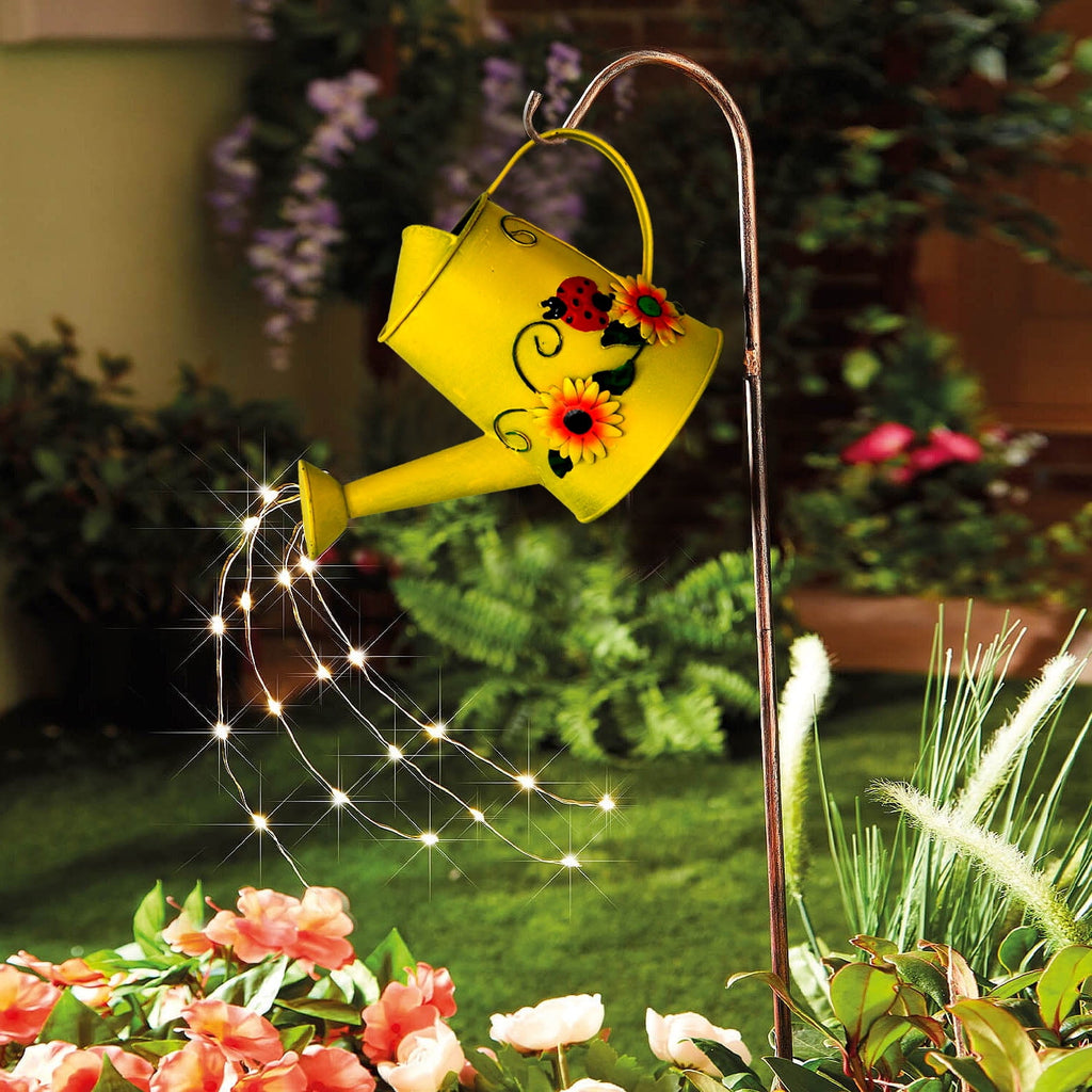 Mother's Day Gift, Decorative Sunflower & Ladybug Metal Watering Can (Vol: 4 Cups) - Image 4