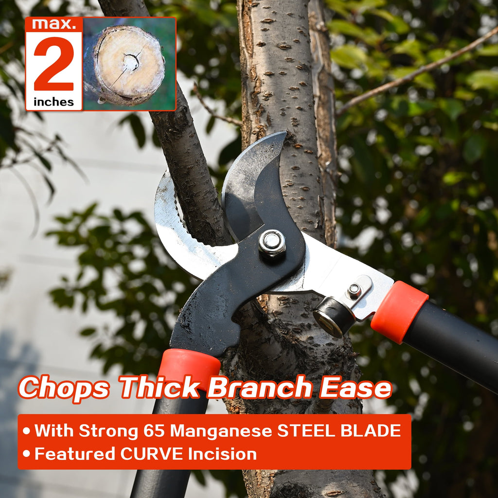 and Pruners,27" Lopper Heavy Duty with Steel Blade, Gardening Tools Tree Trimmer Branch Cutter for 2’’ Cutting Capacity - Image 2
