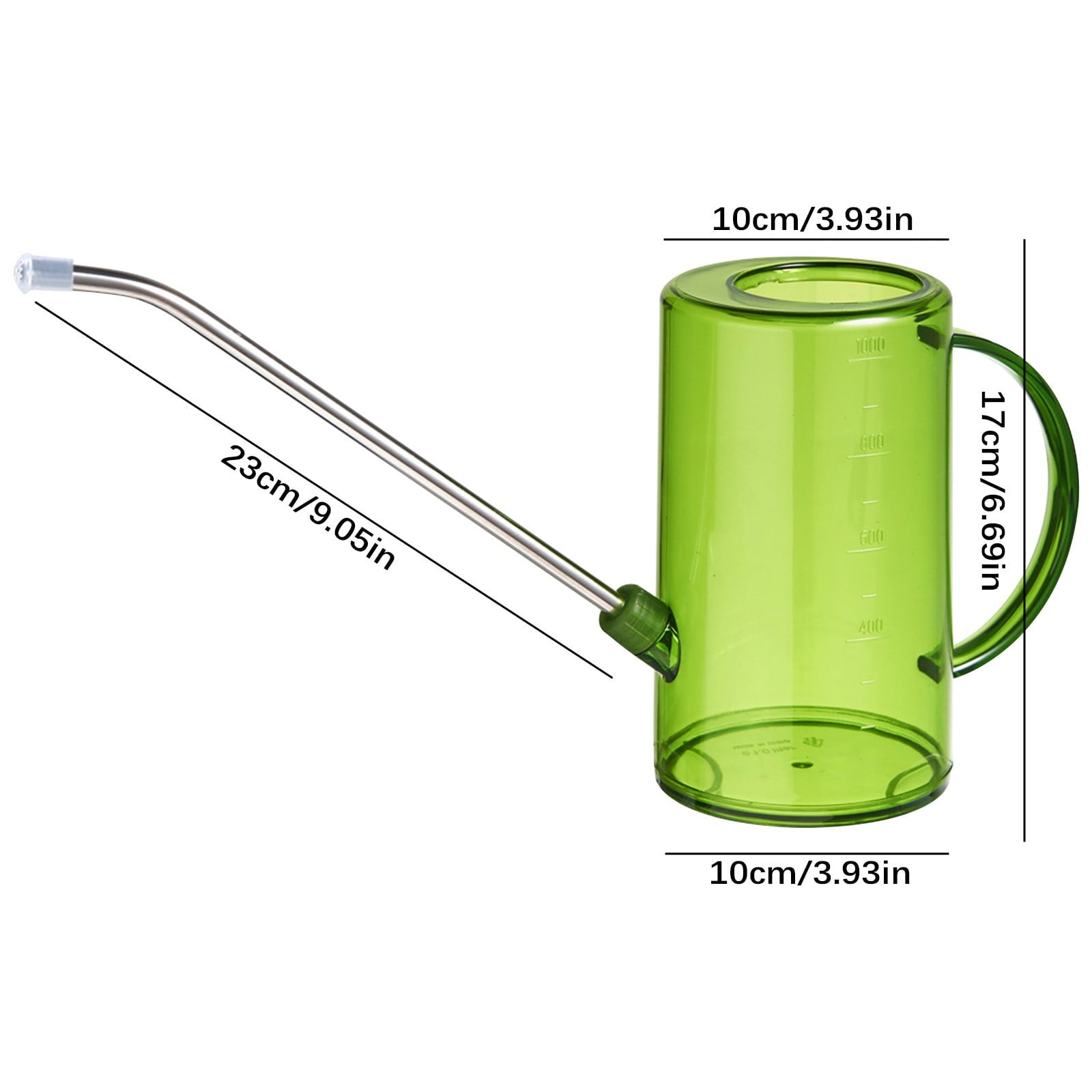 Zznnkj 34oz Plastic Watering Can with Long Spout for Succulents Bonsai Catus House Plants Indoor Outdoor, Green - Image 3