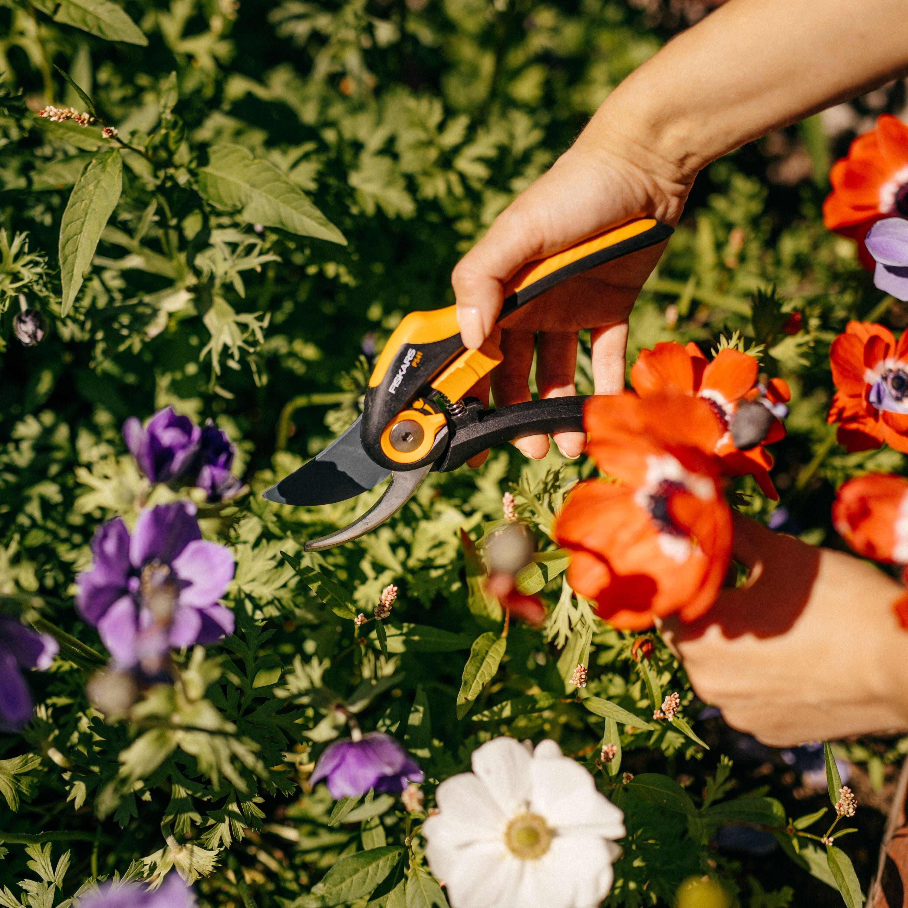 Fiskars 8" Smart Fit Pruner, Bypass Pruner, 5/8" Cut Capacity, Orange and Black - Image 4