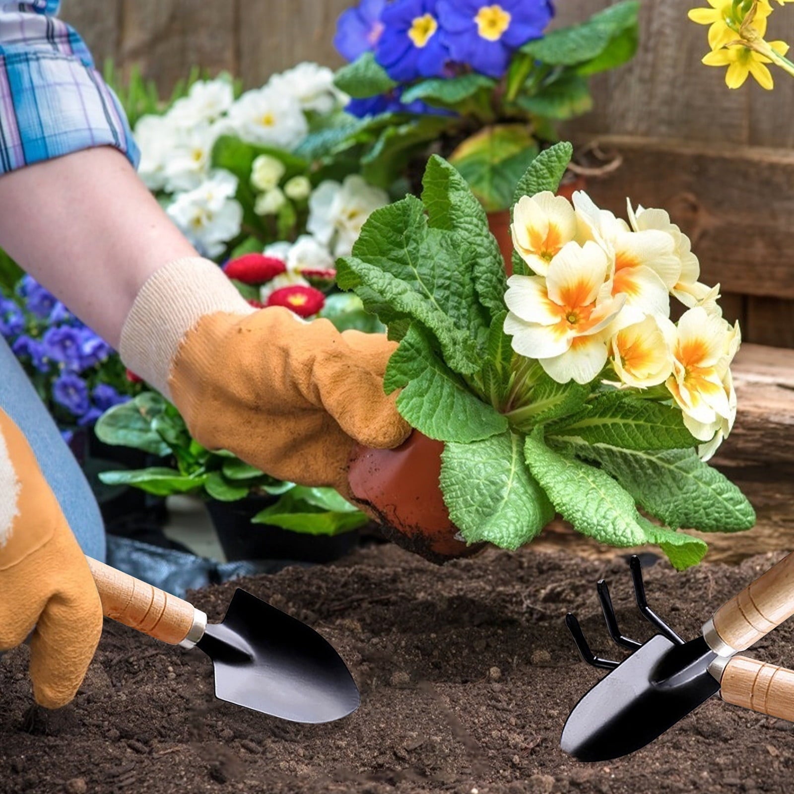 Garden Small Shovel Planting Tool Gardening Supplies Combination Set for Home - Image 5