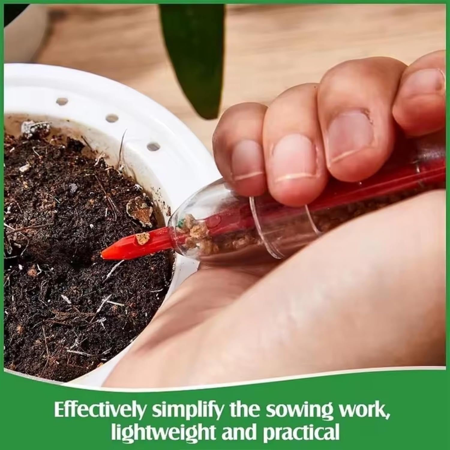 Seed Planter Tool, Seed Spreader, Hand Held Garden Plant Seeds Planter, Adjustable Hand Sowing Seeder, Set of 7 - Image 5