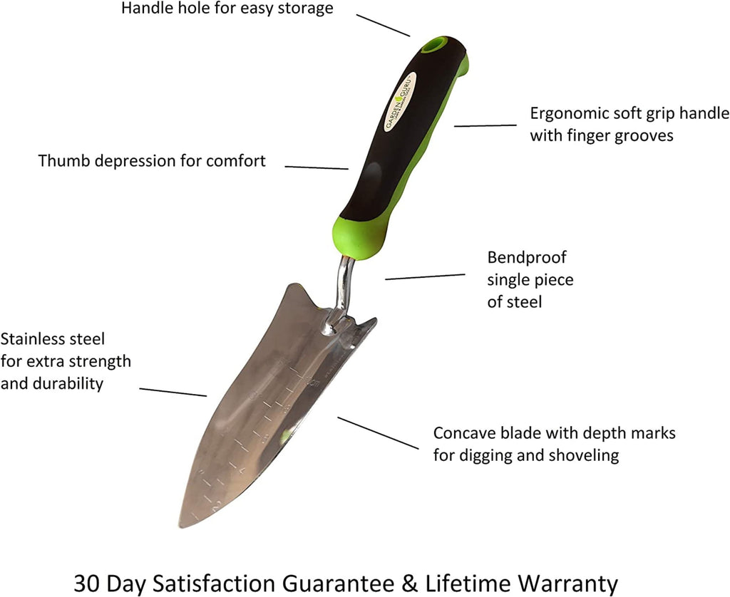 Transplanter Trowel Shovel, Rust Resistant and Stainless Steel with Ergonomic Grip, Perfect Hand Gardening Trowel - Image 3