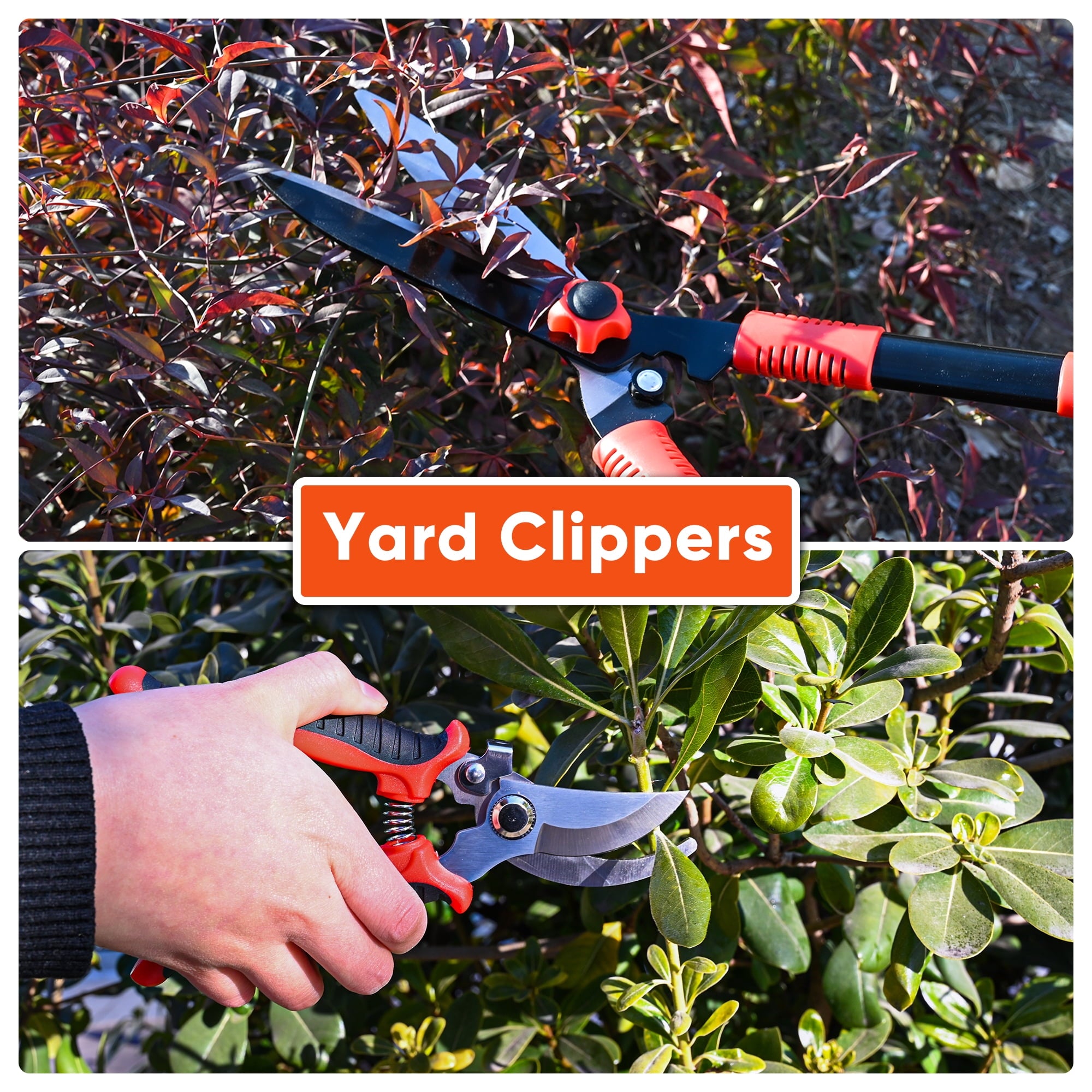 Hedge Clippers&Hand Pruners,22 Inch Heavy Duty Hedge Shears for Trimming - Image 4