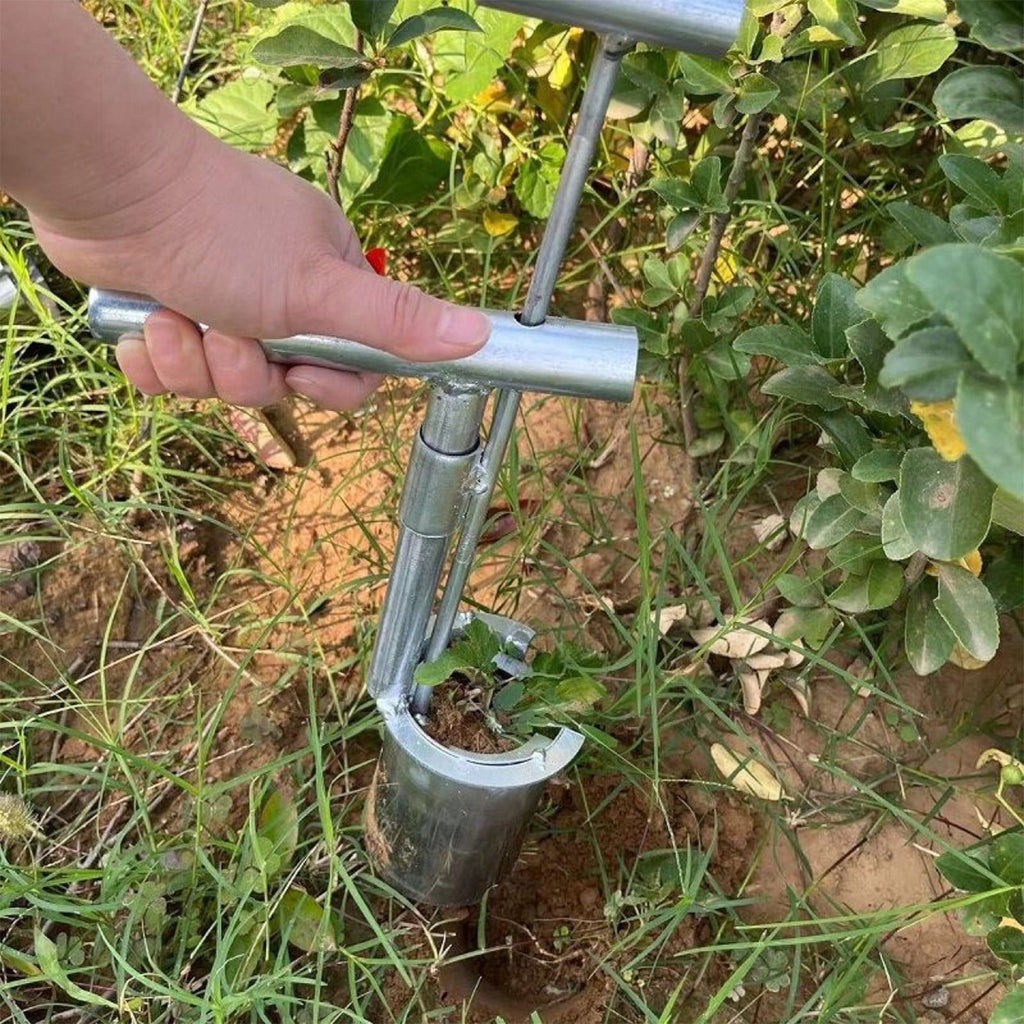 Automatic Corn Fruit Tree Transplanter | Stainless Steel Side Ported Agricultural Planting Tool 12.6"x4.3" | Efficien...