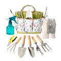 9-Piece Gardening Tools Set with Heavy Duty Rust-Proof Stainless Steel and Organizer Ideal Garden Gift for Women & Me...