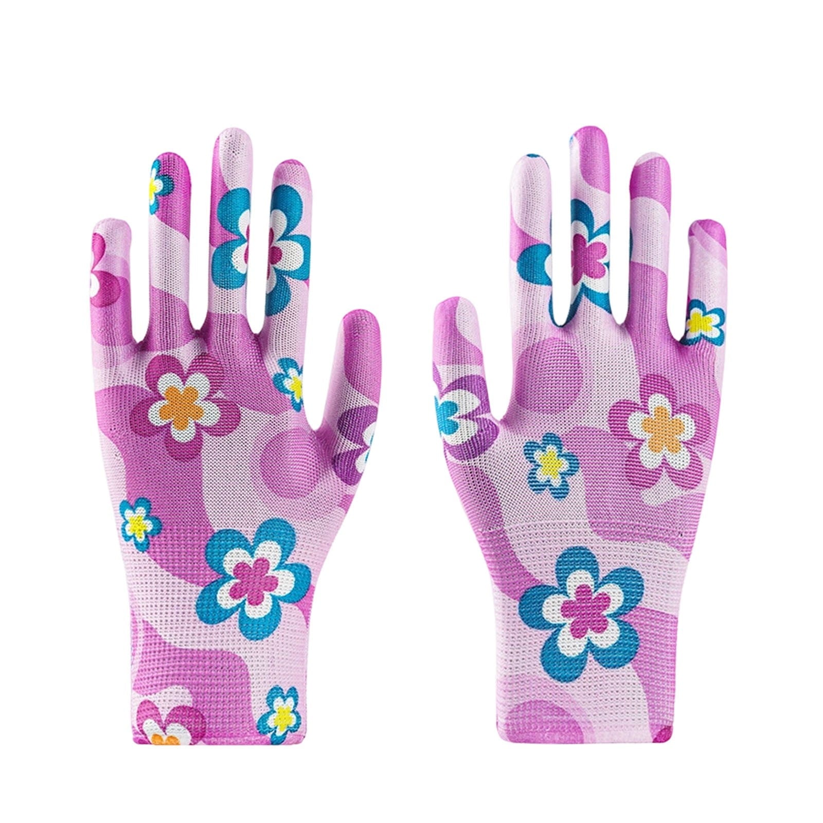 12 Pair Gardening Gloves for Women Ladies Breathable Coated Multi-purposes for Yard Garden Outdoor Indoor, 4.7"x8.6"