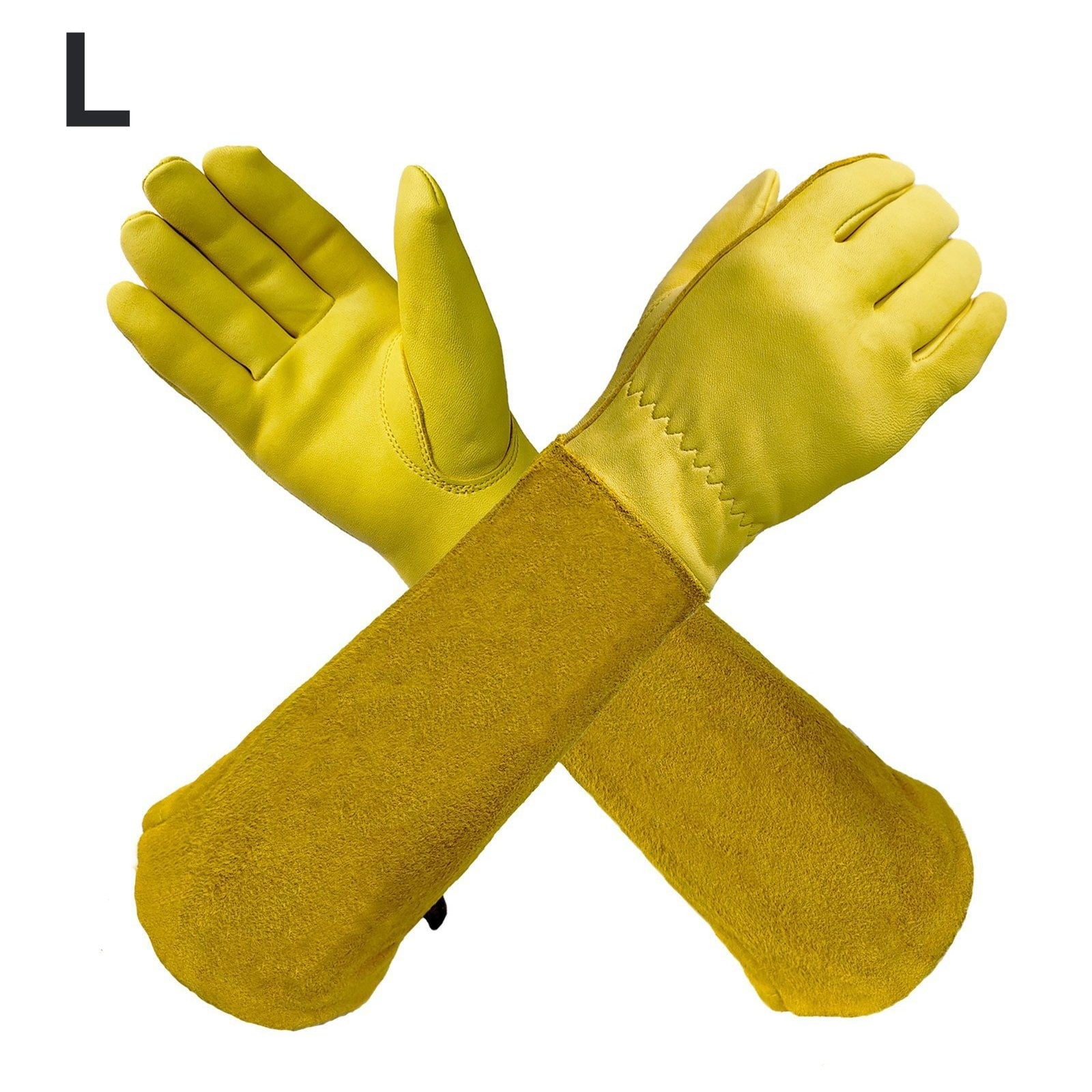 Cowhide Gardening Gloves Long Rose Anti-thorn Picking Anti-cutting Labor Protection Gloves Protective Garden Gloves