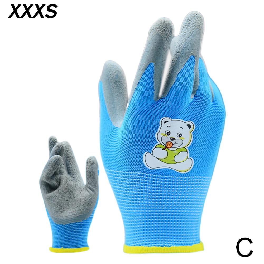 DTREELS Kids Gardening Gloves,Children Grippy Rubber Coated Garden Work Gloves Yard Youth, For Toddlers, Gloves Work