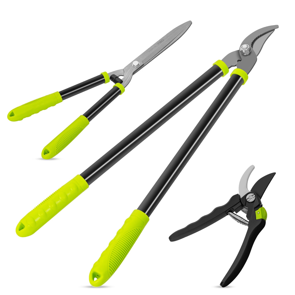 Clippers & Pruners Set, Shears Garden Tools, Heavy Duty Tree & Shrub Care Kit for Yard, Lawn & Garden, Branch Cutter ...
