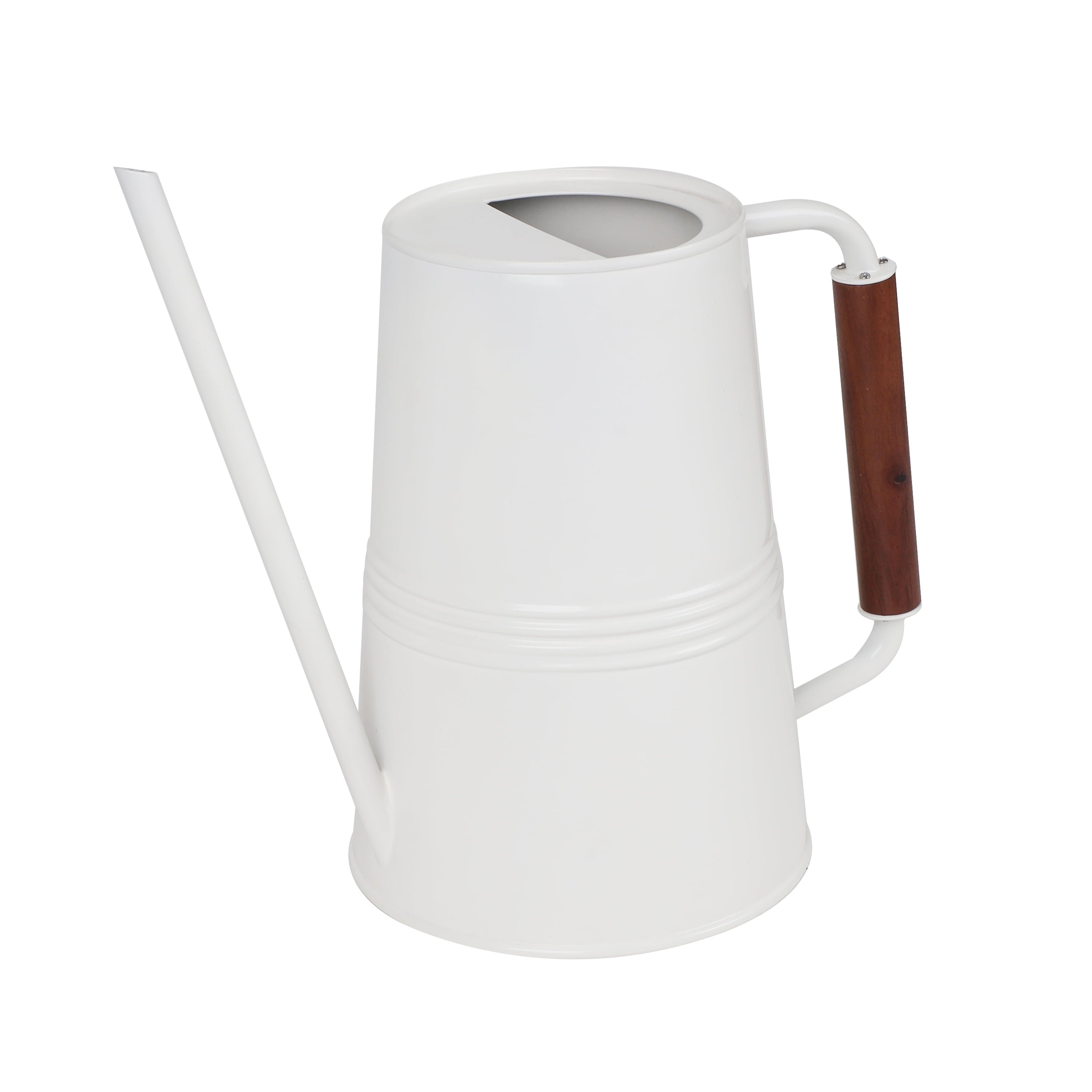 1-Gallon Metal Watering Can, White