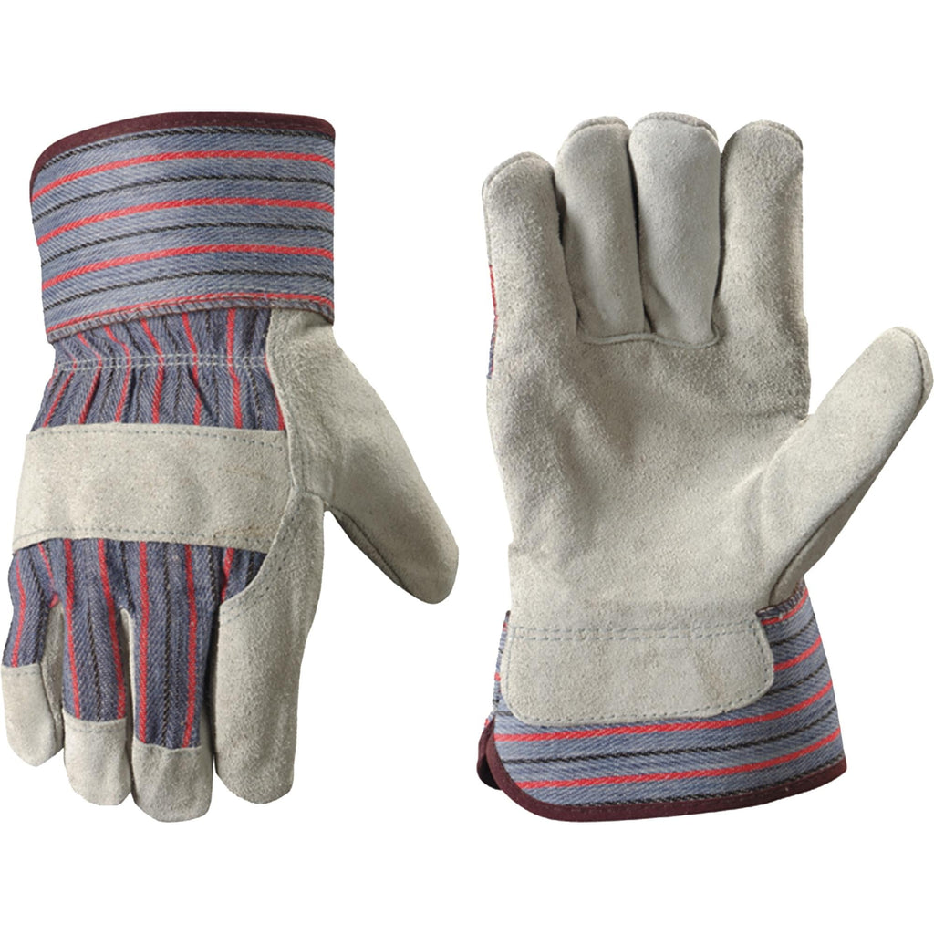 Mens Palm Leather Gardening Gloves, Size L