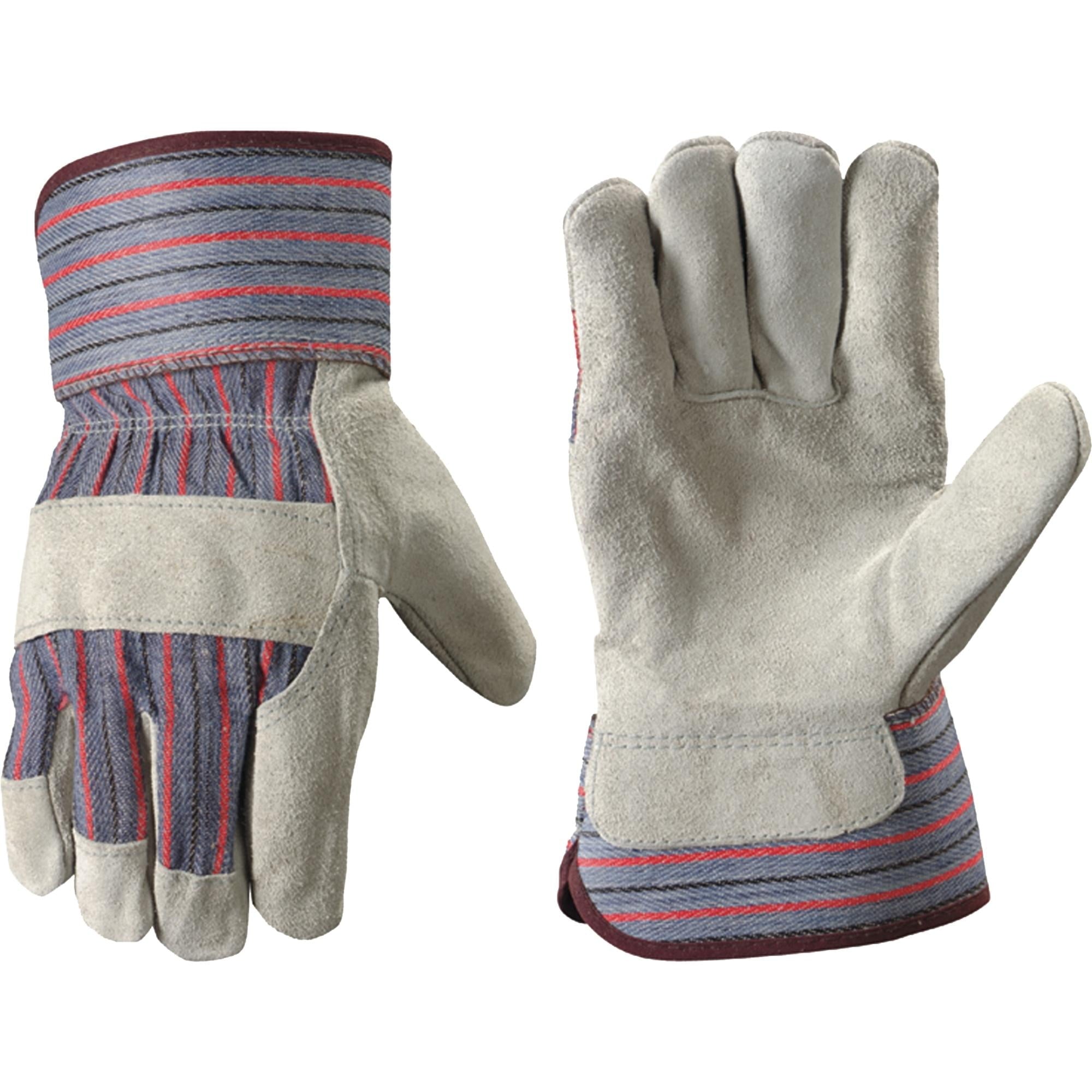 Mens Palm Leather Gardening Gloves, Size L