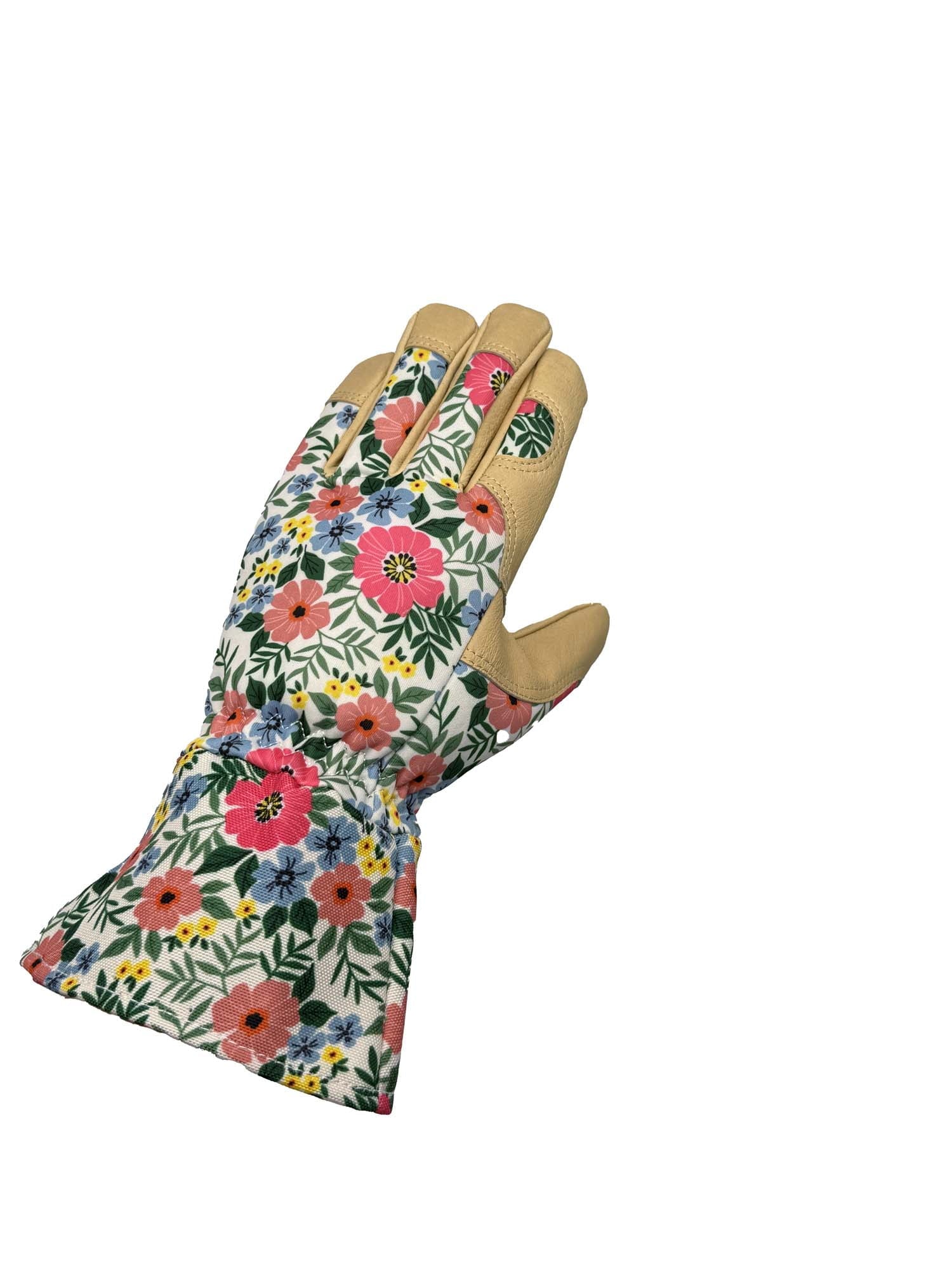 Womens Leather Pruner Gardening Gloves, Size M