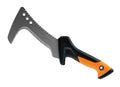Fiskars 13" Billhook Knife, Serrated Steel Blade Garden Tool with Softgrip Handle, Orange and Black