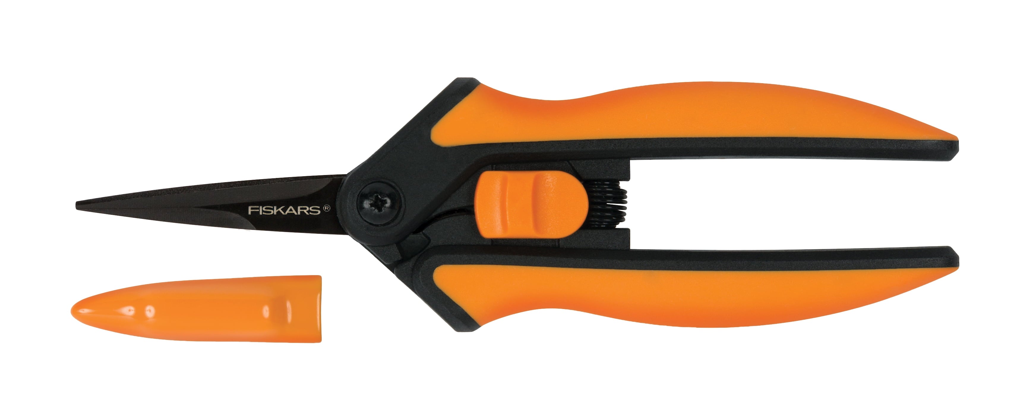 6" Micro-tip Garden Pruning Shears, Orange and Black