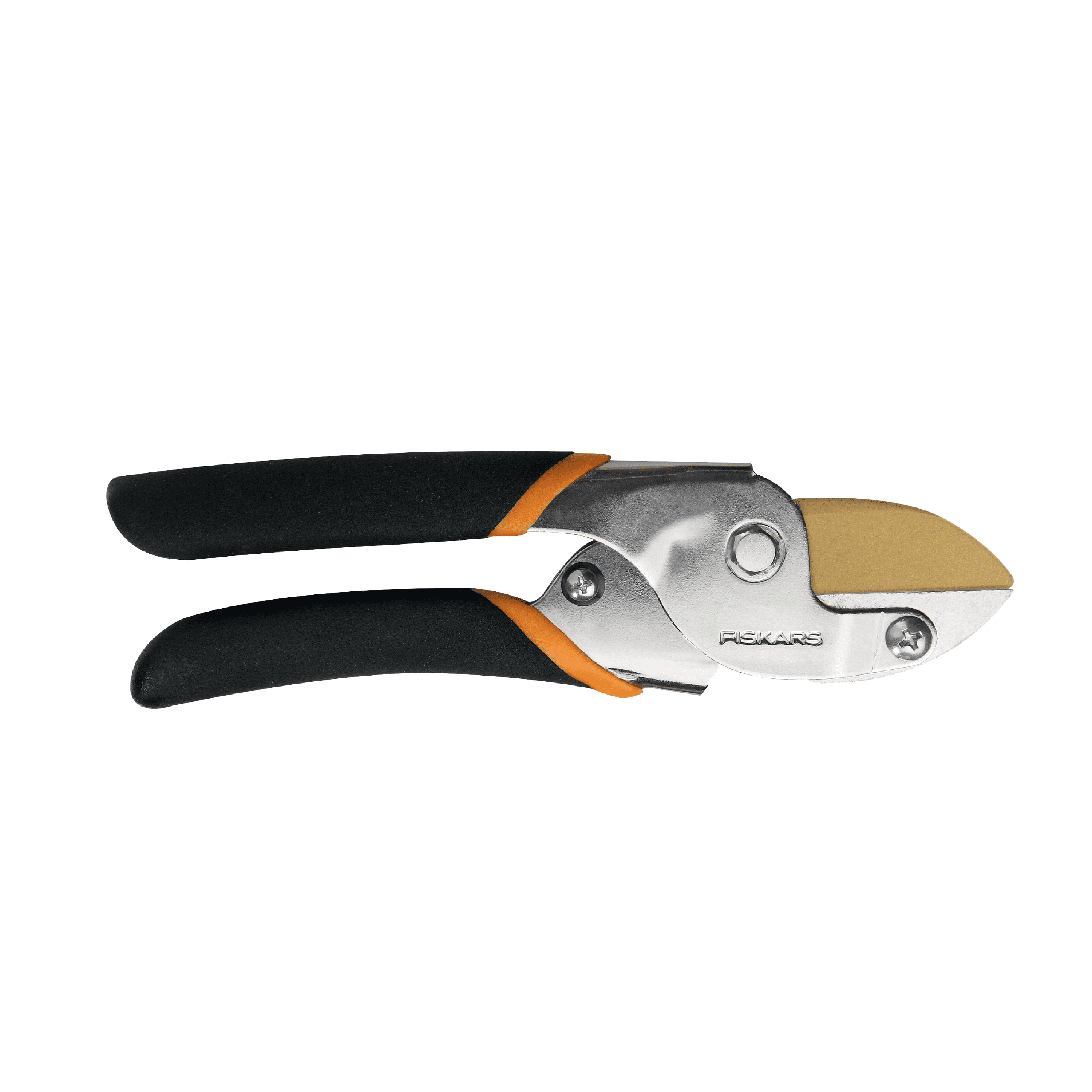 8" Titanium Anvil Pruner, Black and Orange