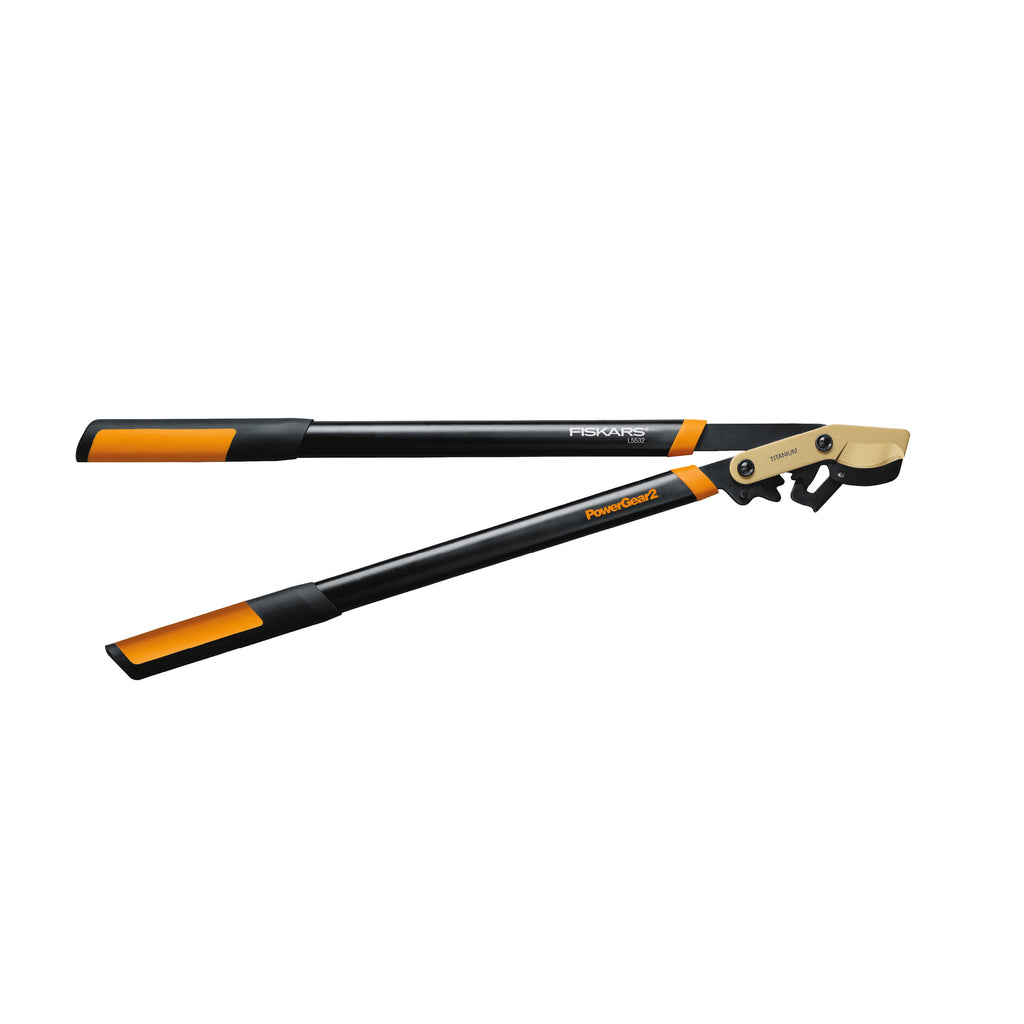 Fiskars PowerGear2 Titanium Tree Trimming Lopper 32" Long 3.9 lbs., 2" Cut Capacity, Black