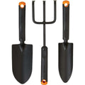 3-Piece Garden Tool Set - Trowel, Transplanter, Cultivator, Rust-Resistant Steel Heads, Ergonomic Handles for Plantin...