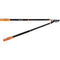 Fiskars Telescopic Bypass Lopper Garden Tool, 24.5"-37" Steel Handle and Blade, Black and Orange