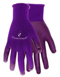 Unisex Small Purple Nitrile Palm Garden Gloves with Elasticized Wrist