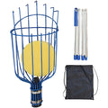 Fruit Picker with 4-Section 5.2 ft / 1.6 m Assembly Pole, 5.5 in / 14 cm Basket, Adjustable Fruits Picker Catcher Tool for, Orange, and More