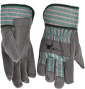 G & F Products Garden Gloves Men's Large Brown Solid Print Waterproof Cowhide Leather Gardening Gloves with Safety Cuff