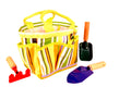 G & F Kids Garden Tools, Tote Canvas & Hand Material Rake & Shovel Trowel, Colour Green, 1 Pack