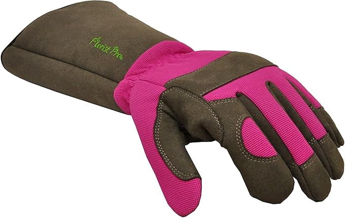 Florist Pro Long Sleeve Rose Gardening Women Gloves, Medium, Color May Vary