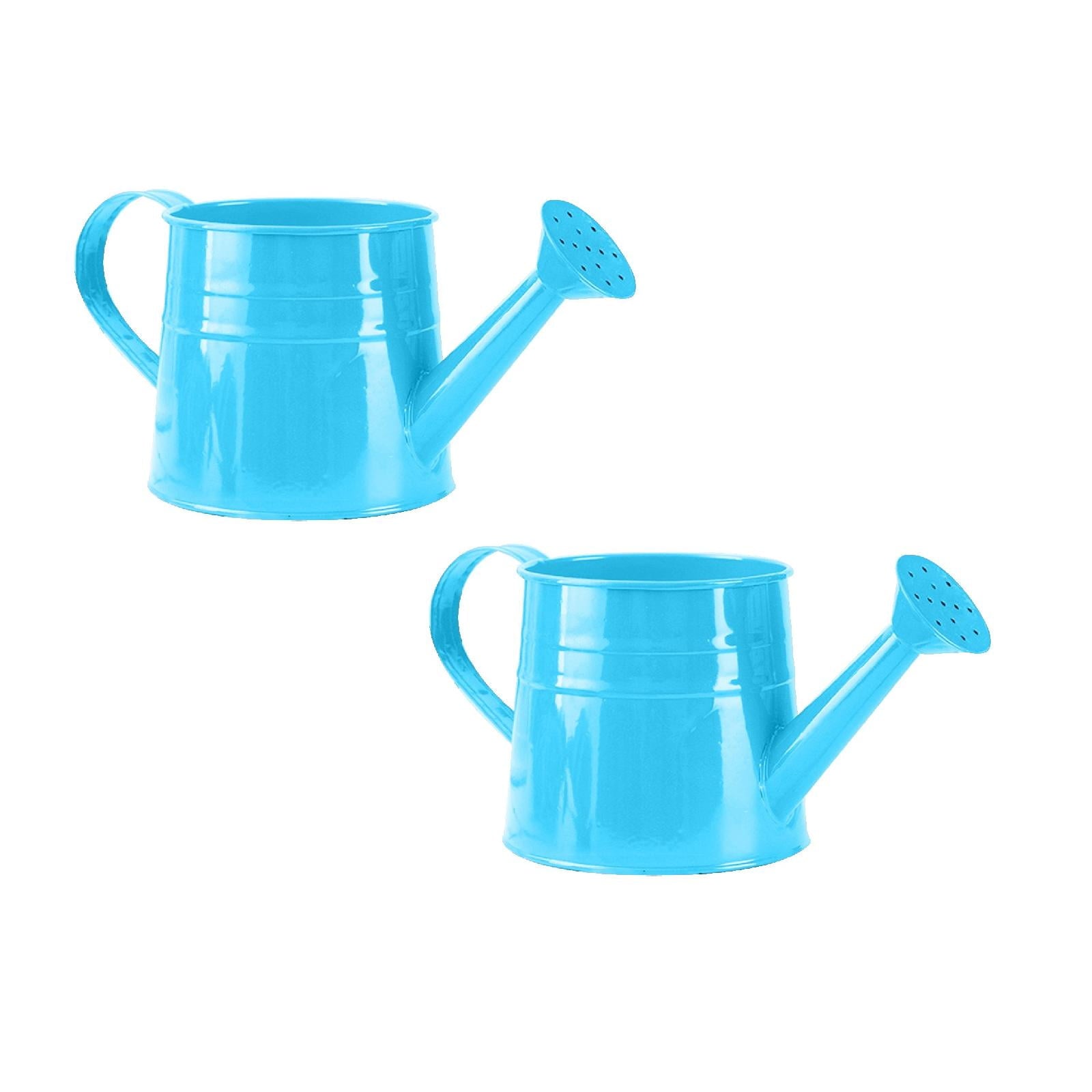 Galvanized Iron Watering Can 1L - Small Metal Watering Can for Indoor Outdoor Garden, Flowers, Pots, Lawn - Rust-Resi...