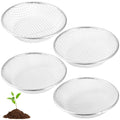 4 PCS Soil Sifter for Gardening, Metal Fine Dirt Sieve Sifter with 3 6 8 10mm Mesh Screens, 11.8 in Round Rock Sifter for 5 Gallon Bucket, P