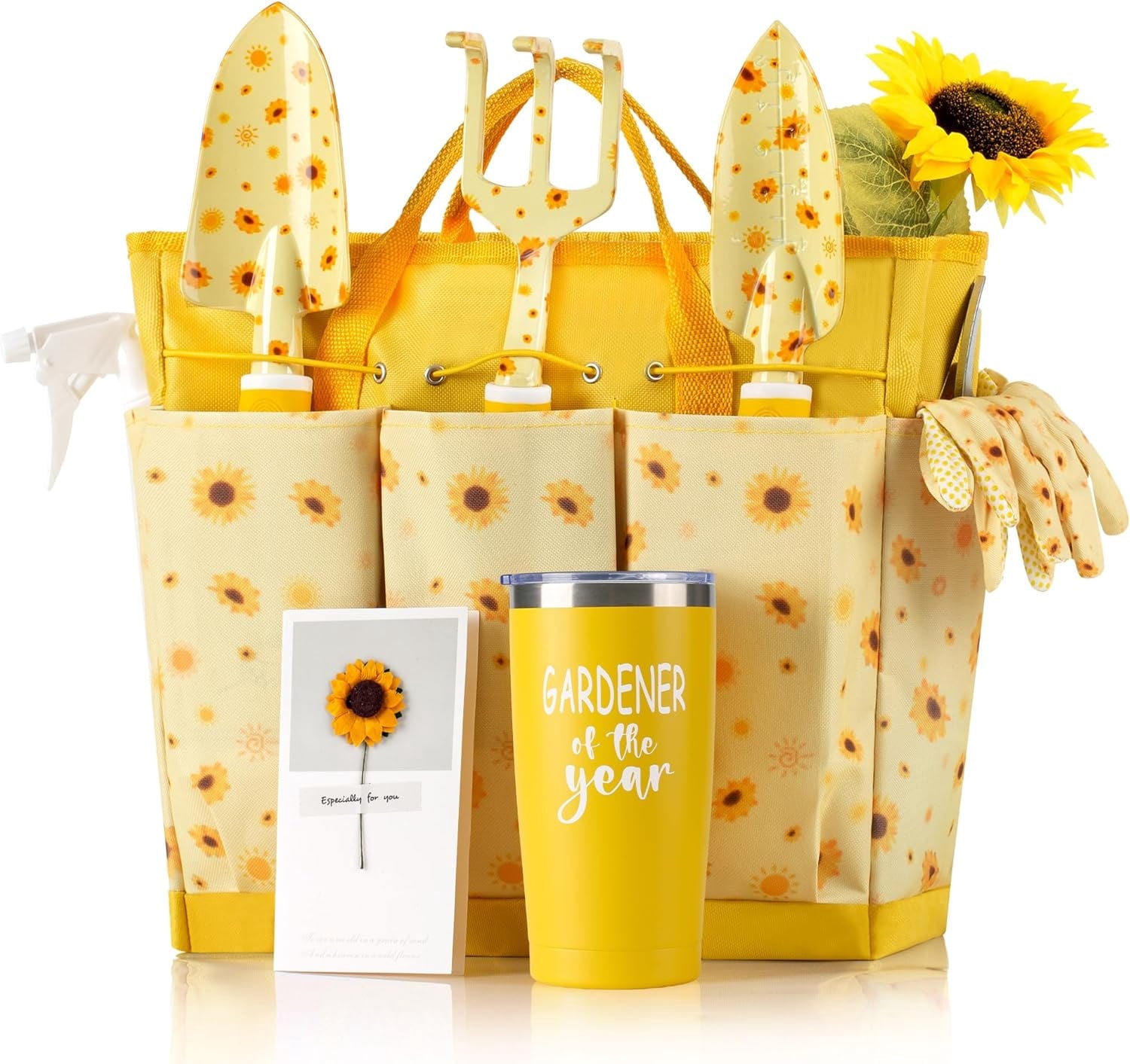 Set with Sunflower Print, Heavy Duty ing Hand s with Bag,ing Gifts for Women&Men,Yellow