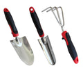 Garden Tools Set 3 Piece Cast Aluminum Heavy Duty Gardening Kit Rubber Anti Skid