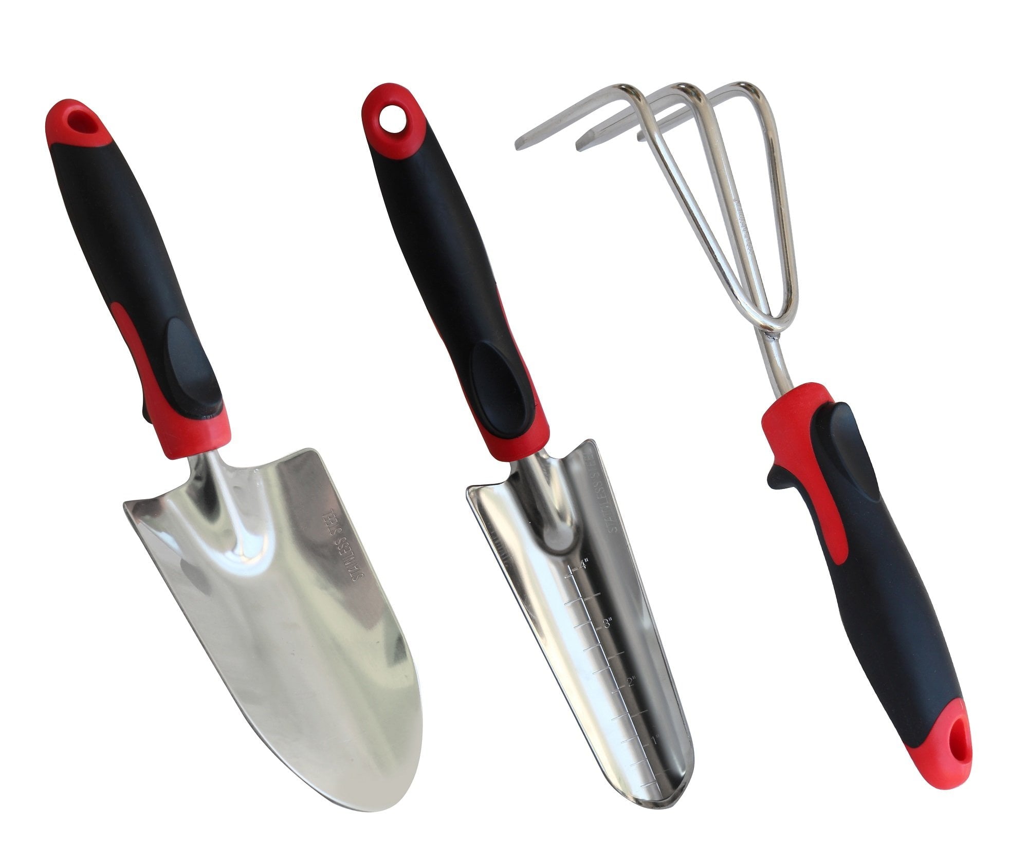 Garden Tools Set 3 Piece Cast Aluminum Heavy Duty Gardening Kit Rubber Anti Skid