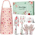 Gardening Gifts for Women, Gardening Supplies Garden Tools with Hand Fork Trowel Gloves Apron, for Mom Women Grandma, Valentine's Day for He