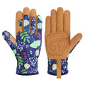 Gardening Gloves for Women, Leather Work Gloves Gardening Thorn Proof, Garden Gloves for Women Gardening Gifts, Breat...