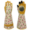 Gardening Gloves for Women Rose Pruning Thorn Proof Breathable Touchscreen Long Forearm Protection Garden Gloves(Yellow)