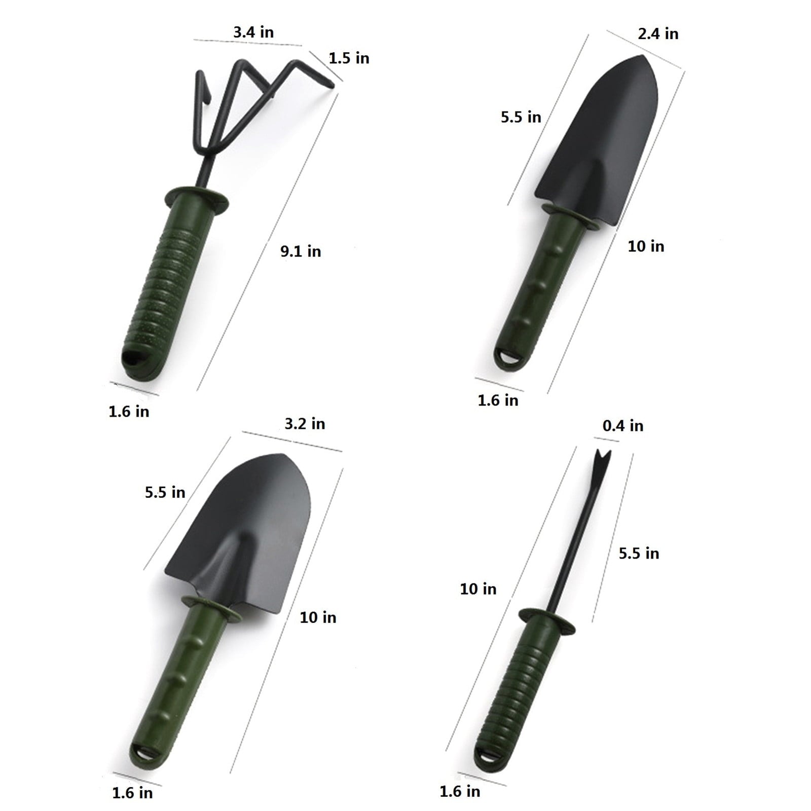 Set, Durable Steel Garden Hand , Non-Slip Rubber Handle, Perfect Gift for Men & Women, Quality Garden for Planting an...